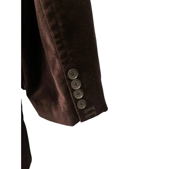 Vintage Marc Ecko Velvet Cut & Sew Chocolate Brown Blazer Size XL Men's Piping - Picture 10 of 11